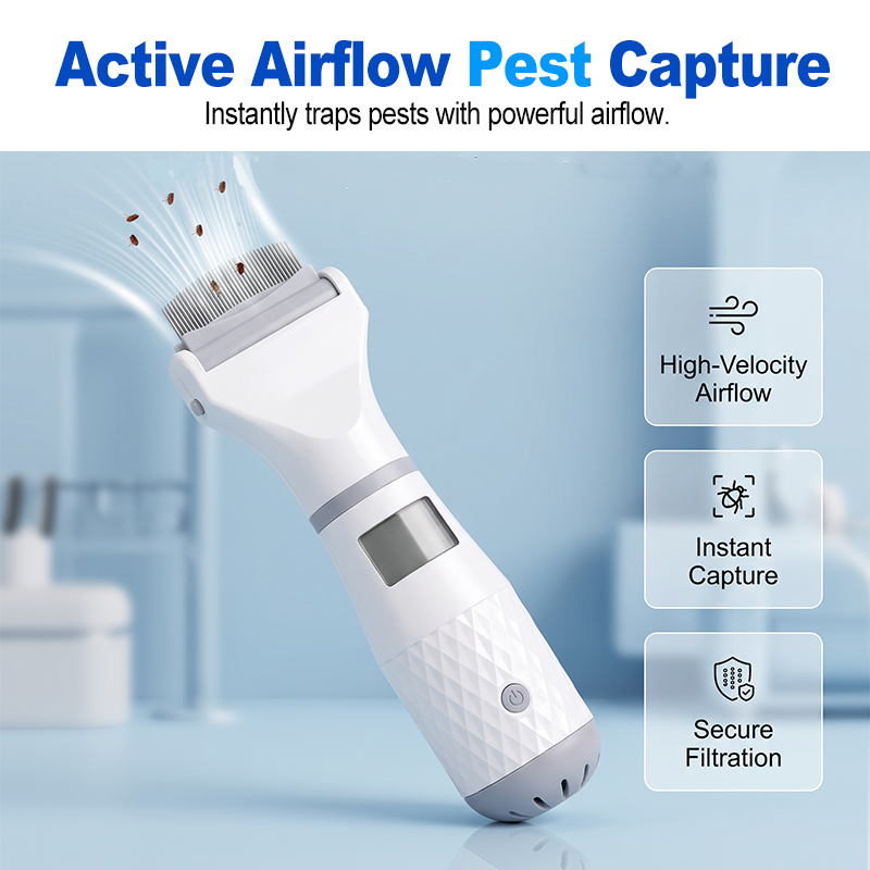 🥳2026 HOT SALE🥳💞50K+ SOLD!🐾⚡ 50% OFF! Electric Flea Comb for Pets – Vacuum suction + fine stainless teeth, chemical‑free flea removal. Gentle on coat, easy to clean – a must for pet parents! 🛡️✨