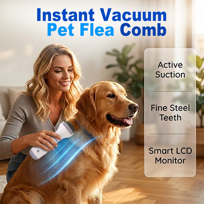 🥳2026 HOT SALE🥳💞50K+ SOLD!🐾⚡ 50% OFF! Electric Flea Comb for Pets – Vacuum suction + fine stainless teeth, chemical‑free flea removal. Gentle on coat, easy to clean – a must for pet parents! 🛡️✨