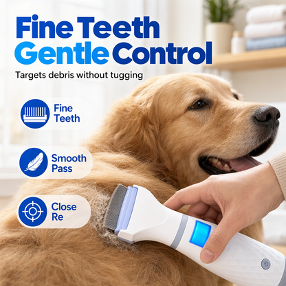 🥳2026 HOT SALE🥳💞50K+ SOLD!🐾⚡ 50% OFF! Electric Flea Comb for Pets – Vacuum suction + fine stainless teeth, chemical‑free flea removal. Gentle on coat, easy to clean – a must for pet parents! 🛡️✨