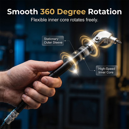🥳2026 BESTSELLER🥾 Right Angle Driver – 105° Flexible Reach, Universal Hex Shank – Industrial Alloy Steel – High Torque – Fits Most Drills & Bits! 🛡️💨