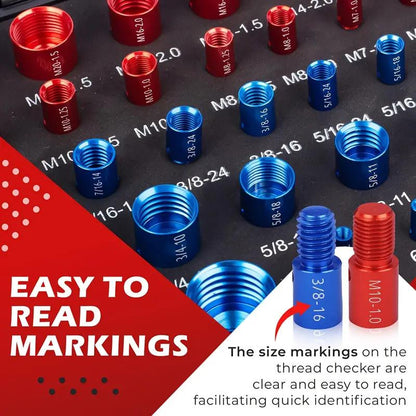 🔧Nut & Bolt Thread Checker Kit for Inspection of Fixed Bolts or Threaded Holes