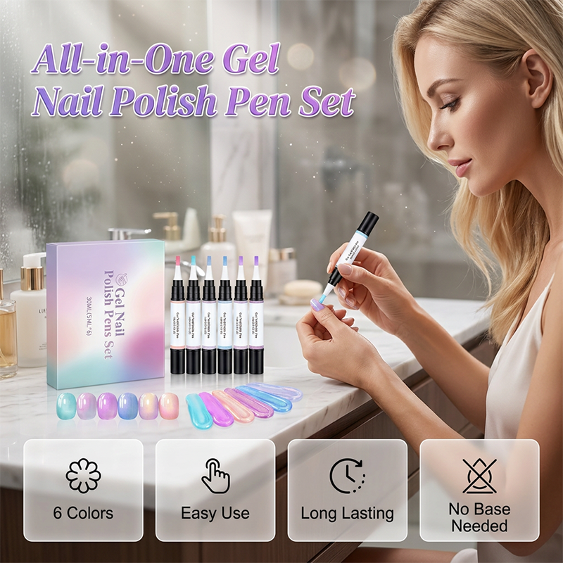 💅✨6-Piece Gel Nail Polish Pen Set