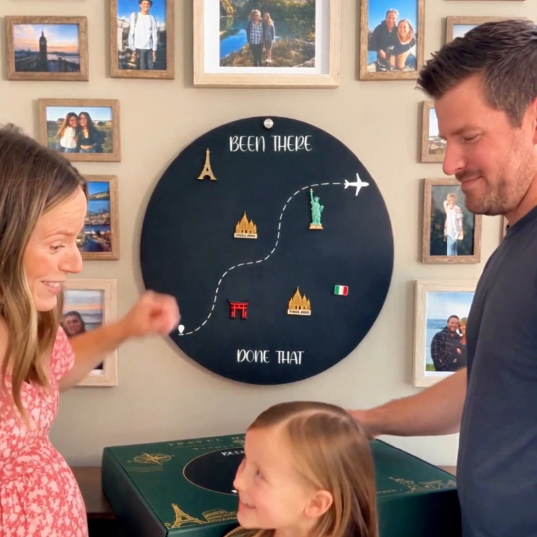 🌍 Been There, Done That™ Travel Magnet Display Board ✈️ | Wall Decor for Travel Memories 🎁