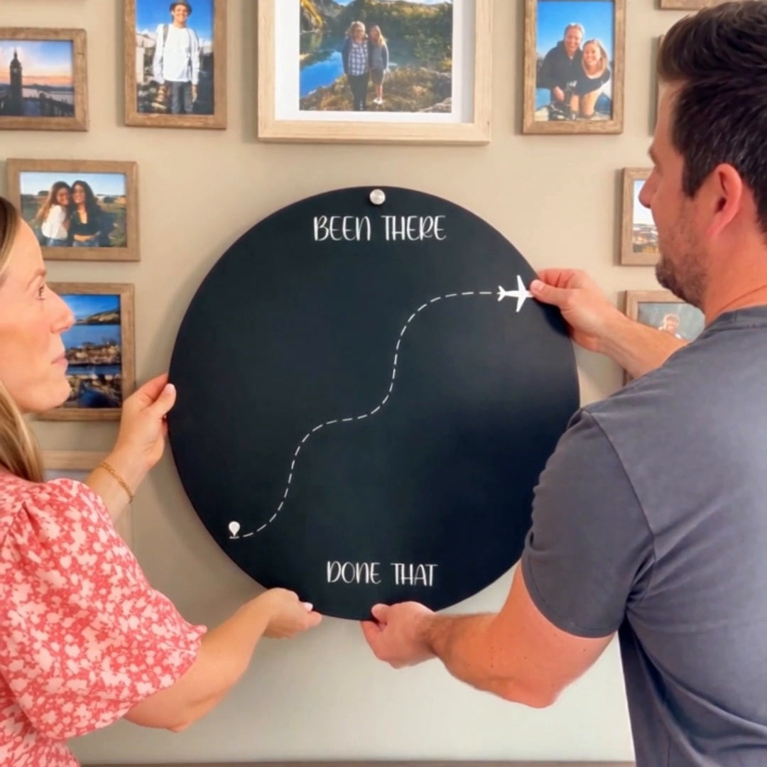 🌍 Been There, Done That™ Travel Magnet Display Board ✈️ | Wall Decor for Travel Memories 🎁