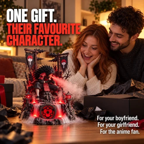Fantasy warrior mist display presented as a gift in a warm home setting