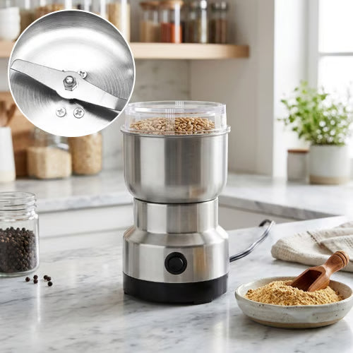 🚀 High-Speed Stainless Steel Grain Grinder ✨ Fast & Efficient Grinding